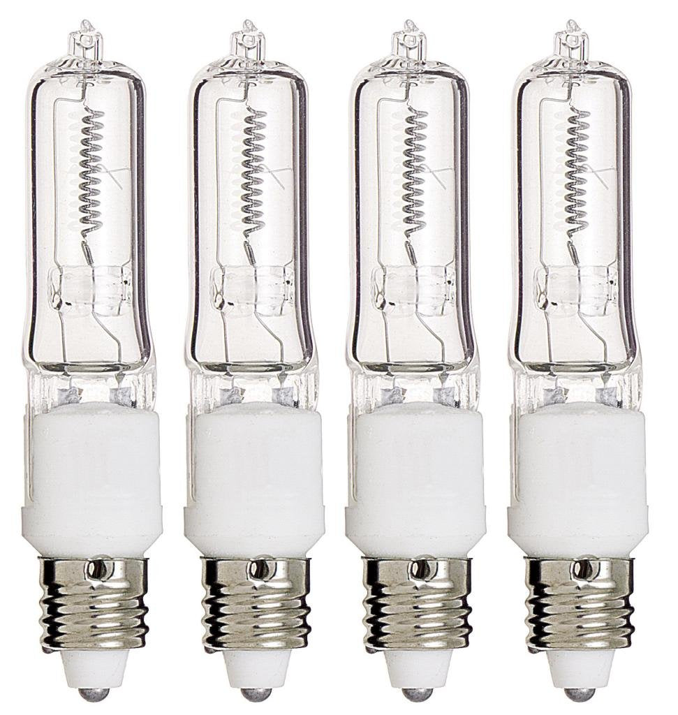 KOR Pack4 100W halogen bulbs with clear finish for bright chandelier lighting