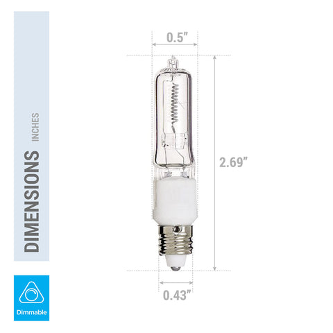 KOR T4 JD-type bulb at 120V for cabinet and accent lighting