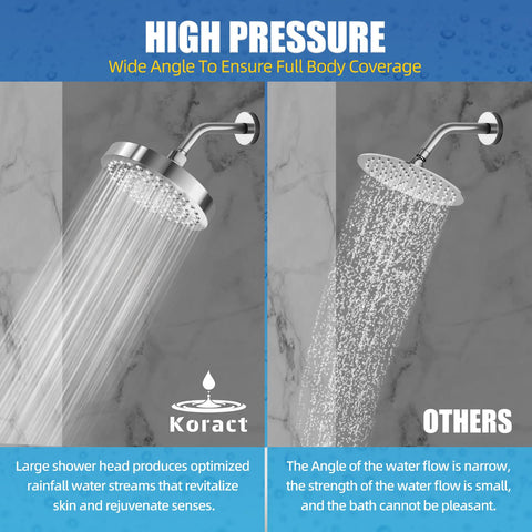 Koract luxury polished chrome 6-inch head adds premium bathroom style