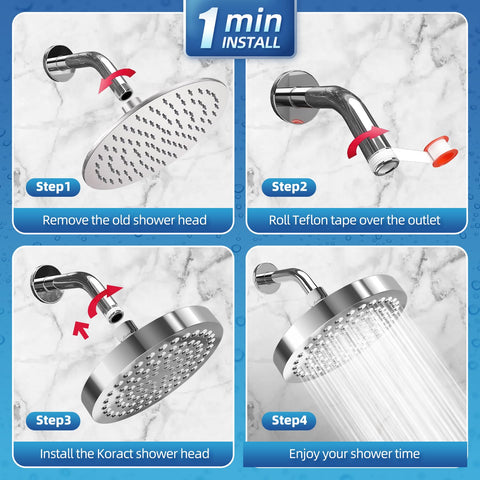 Koract universal compatibility with standard shower arms