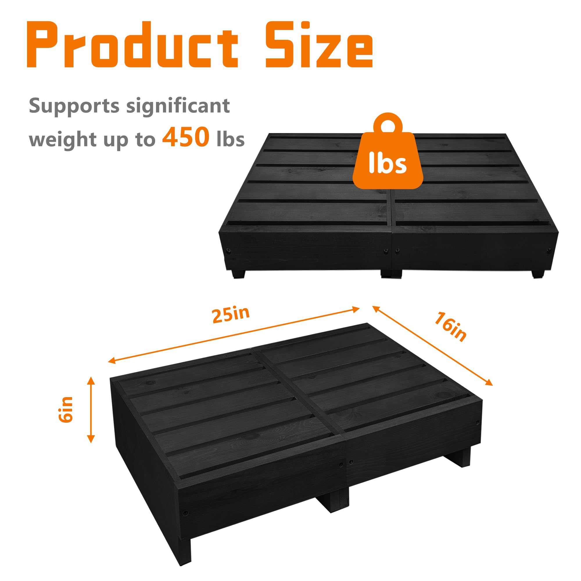Koretech step stool beside a bed highlighting non-slip pads for stability.