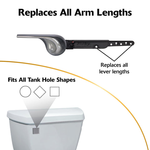 Korky 6052BP StrongARM lever right-mount ensures broad compatibility across models.