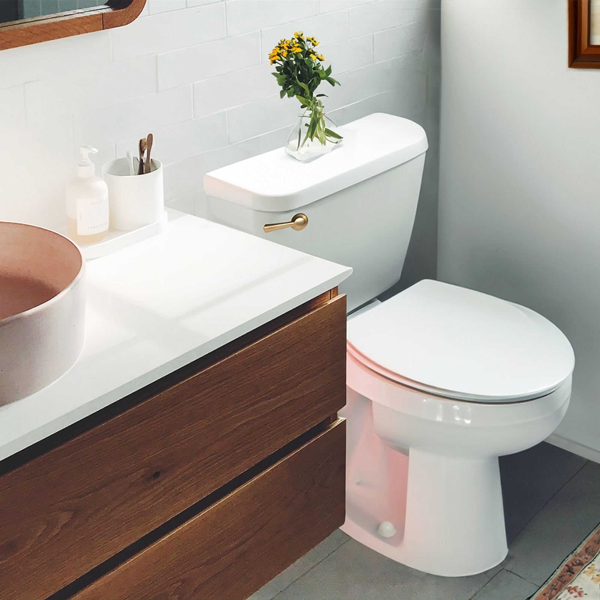 Korky 6094BP brushed bronze finish detail highlighting corrosion resistance.
