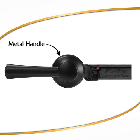 Korky Strongarm lever for right-mount toilets with durable finish.