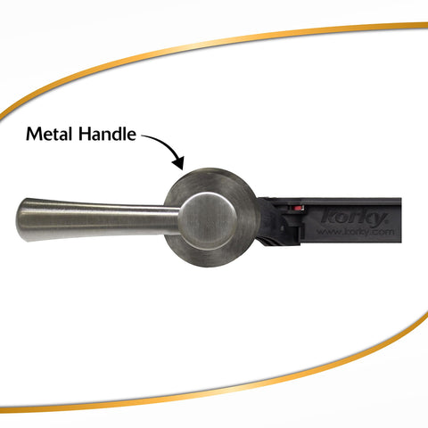 Korky StrongARM lever side-mount demonstrates flexible fit for different tanks