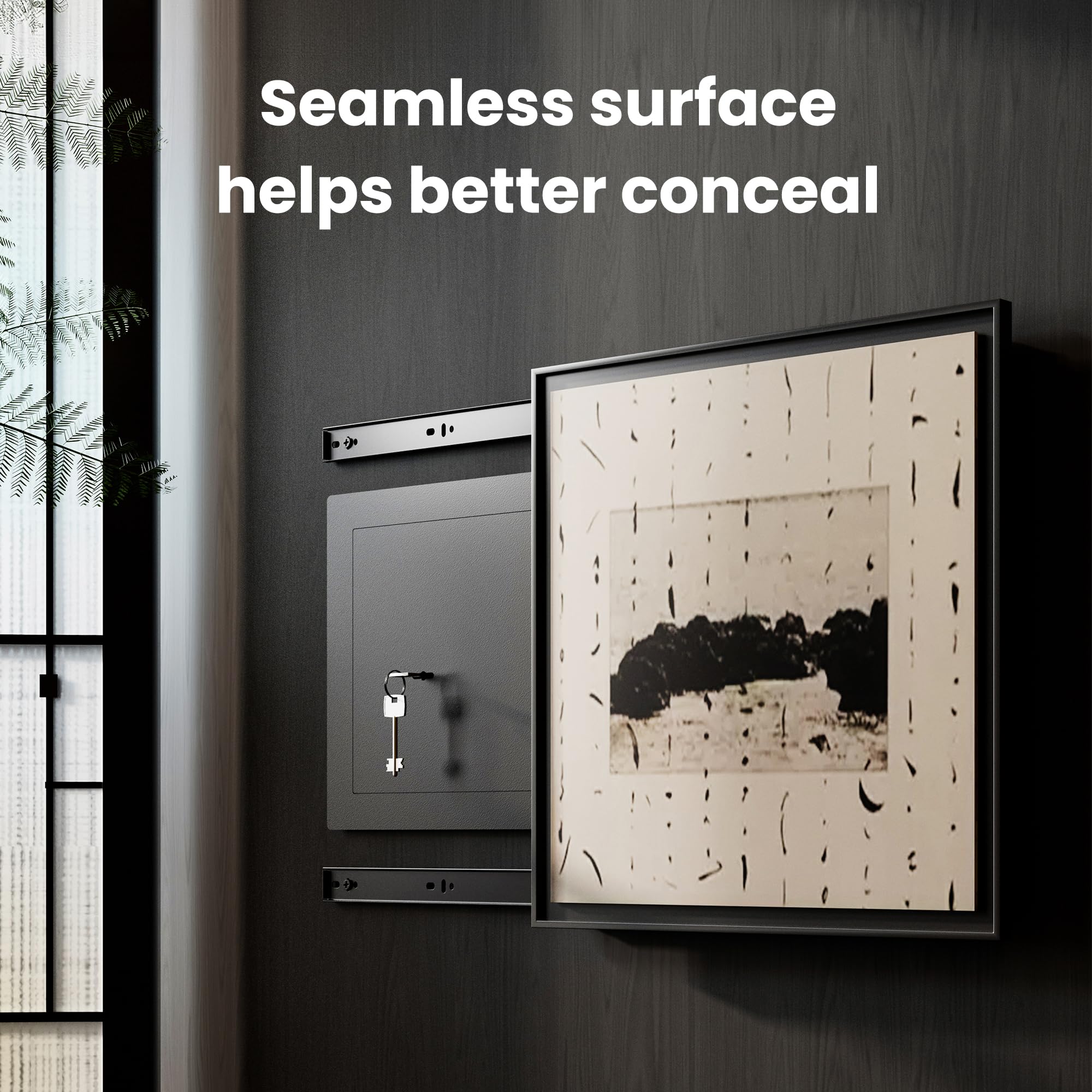 KornerBatl wall safe with pre-drilled holes for easy mounting.
