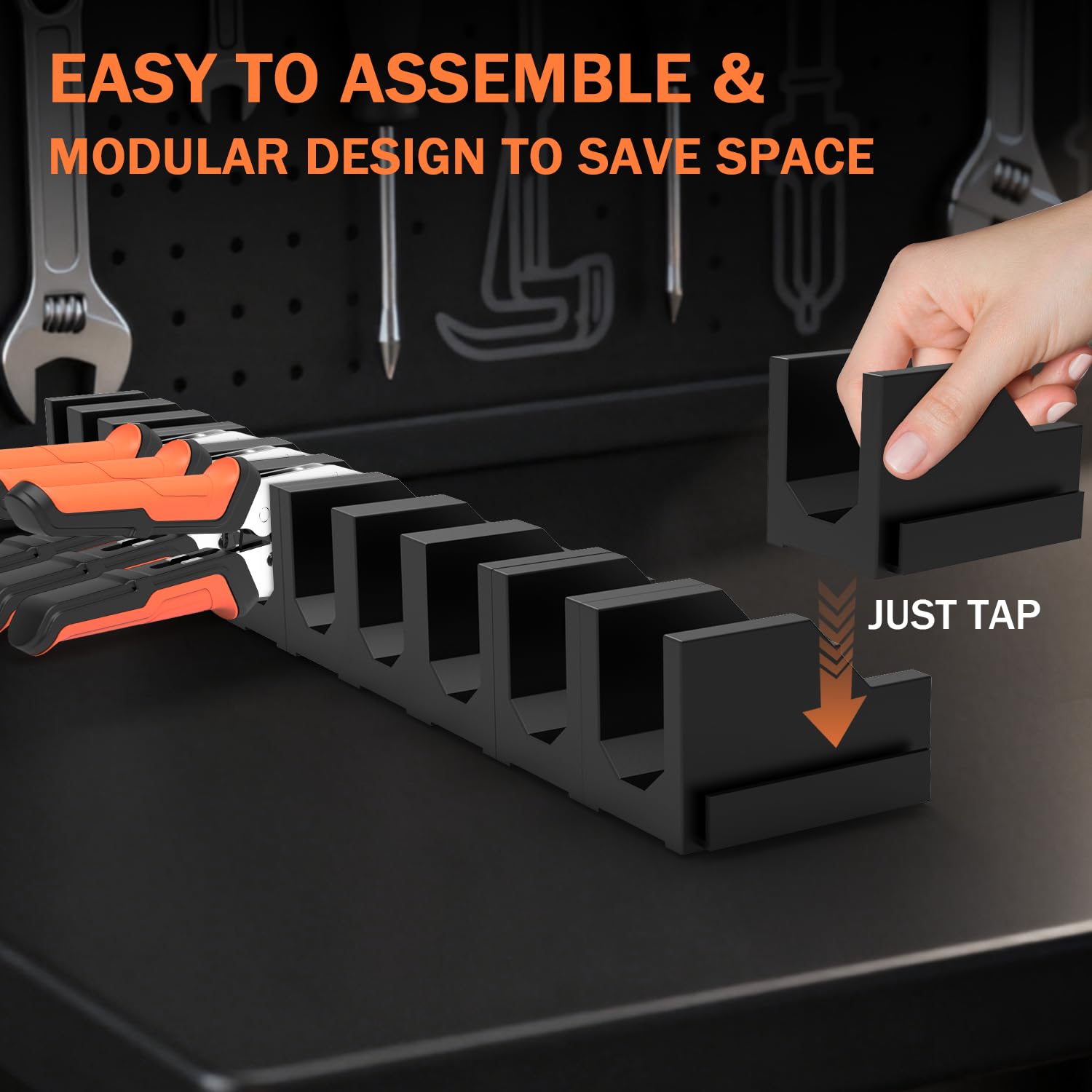 KOROICK expandable tray assembly showing modular links for custom tool layouts