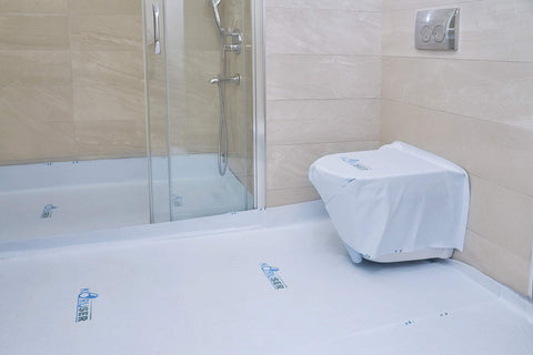 KORUSER paint-spill-protection-film minimizes cleanup after projects