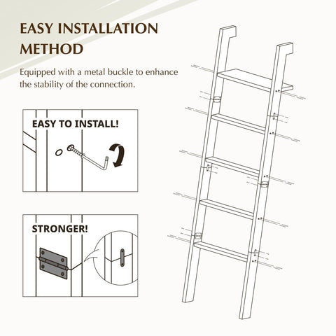 KOSKOG Blanket Ladder setup tools visible, suggesting quick assembly and wall protection.