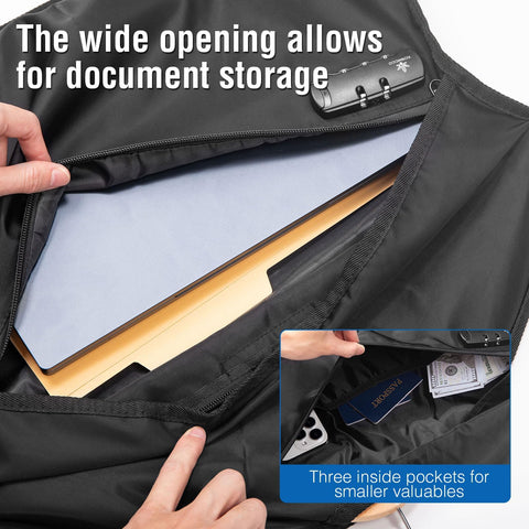 KOSMCCO spacious storage dimensions fit a 17-inch laptop securely