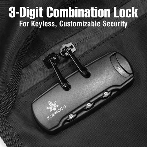 KOSMCCO travel-ready portable safe fits in luggage while traveling