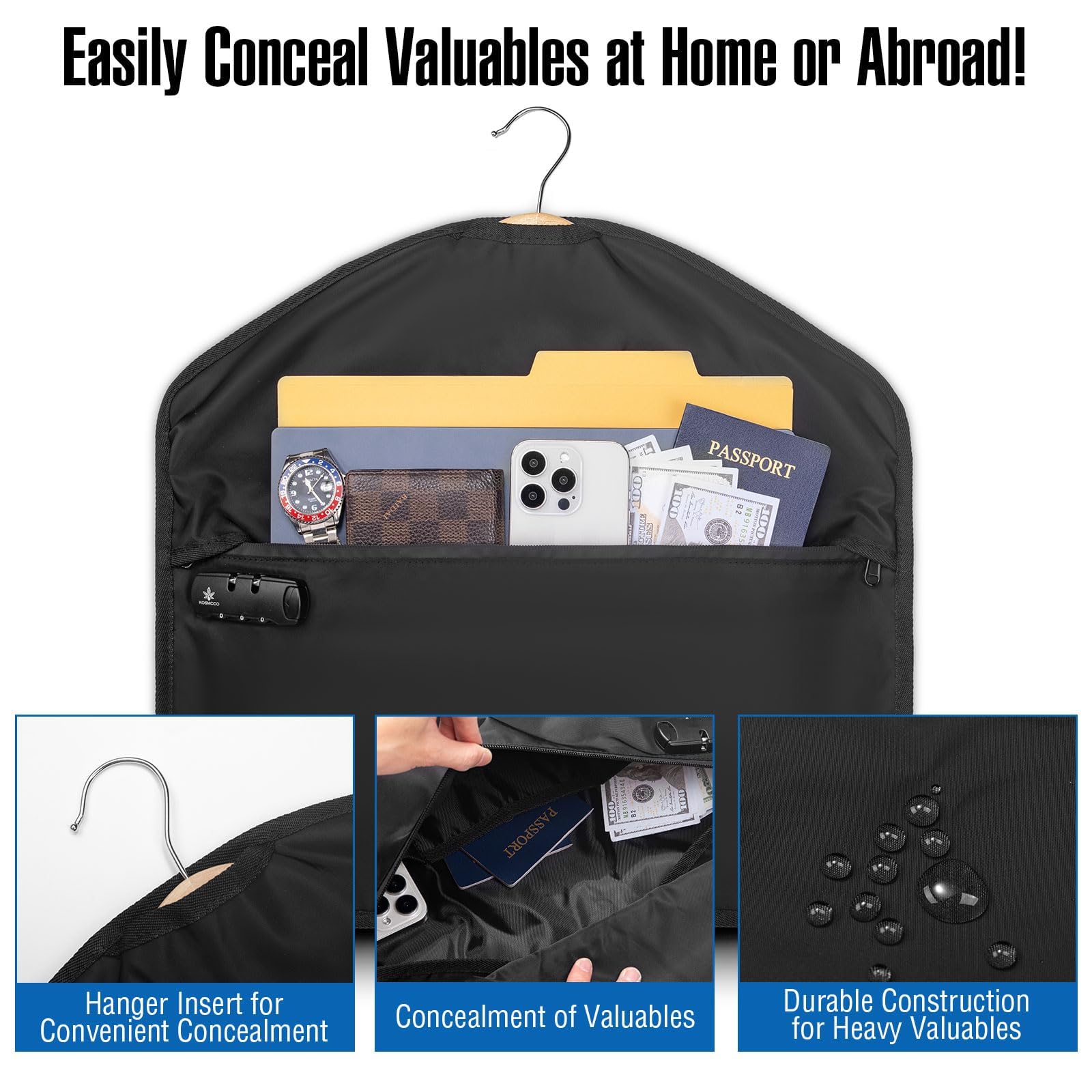 KOSMCCO water-resistant oxford fabric protects contents from spills