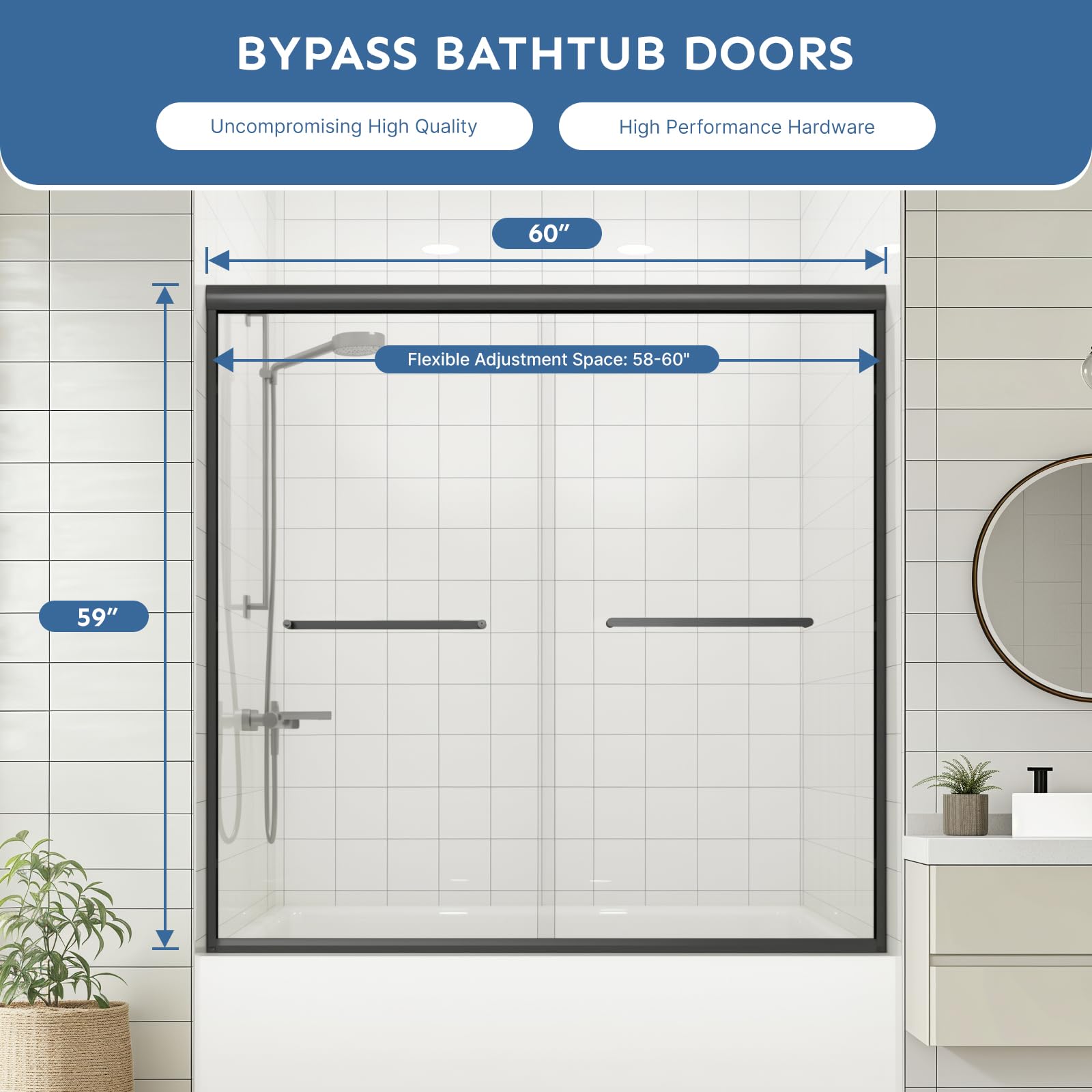 Kosmonia door includes an aluminum water dam to help prevent leaks.