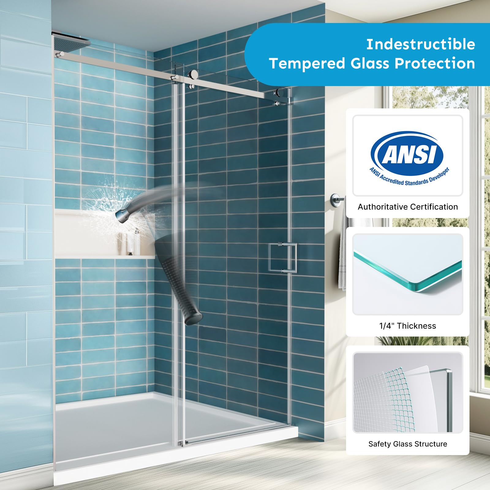 Kosmonia stainless steel hardware detail with durable handles