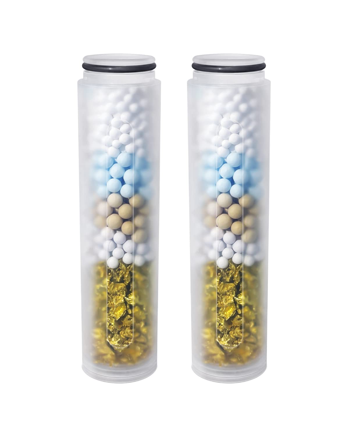 KOSNEW 2-pack shower filter replacement ready for tool-free installation