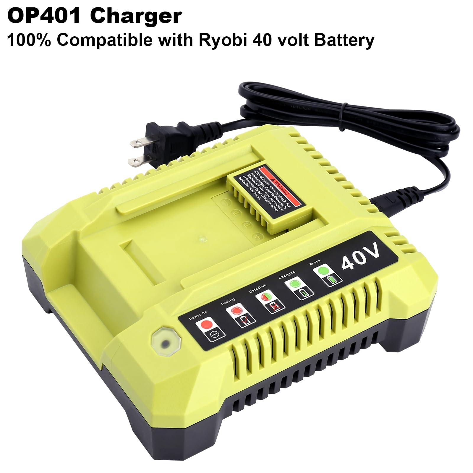Kotoate Ryobi 40V charger cooling system maintains temperature during charge