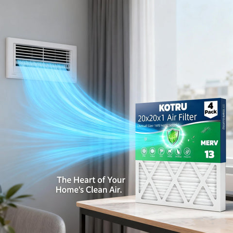 Kotru pleated design with electrostatic tech enhances particle capture