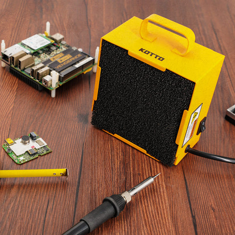 KOTTO Portable Smoke Absorber in action powered by 120V supply.