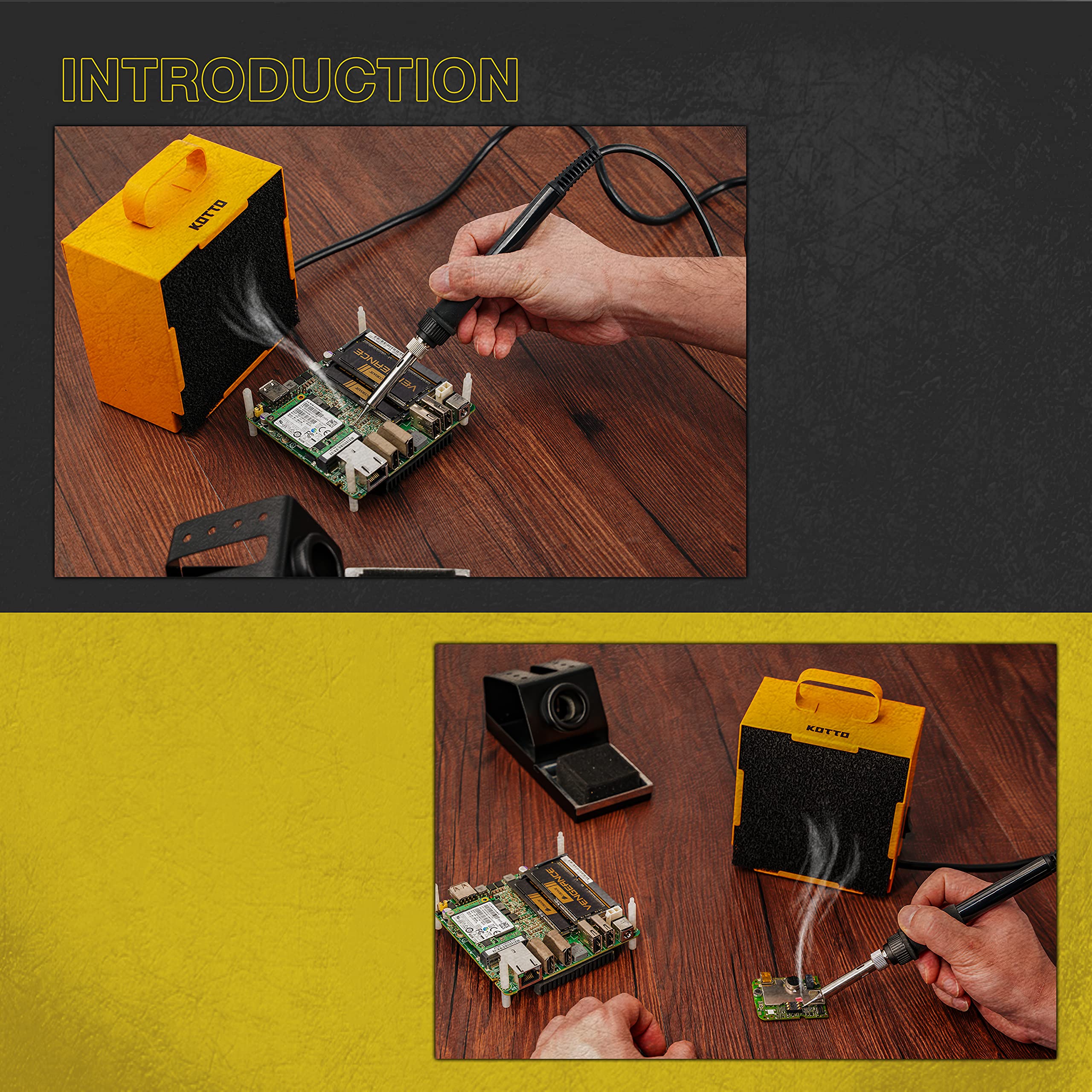 KOTTO Smoke Trap Installation shows stable setup with non-slip feet.