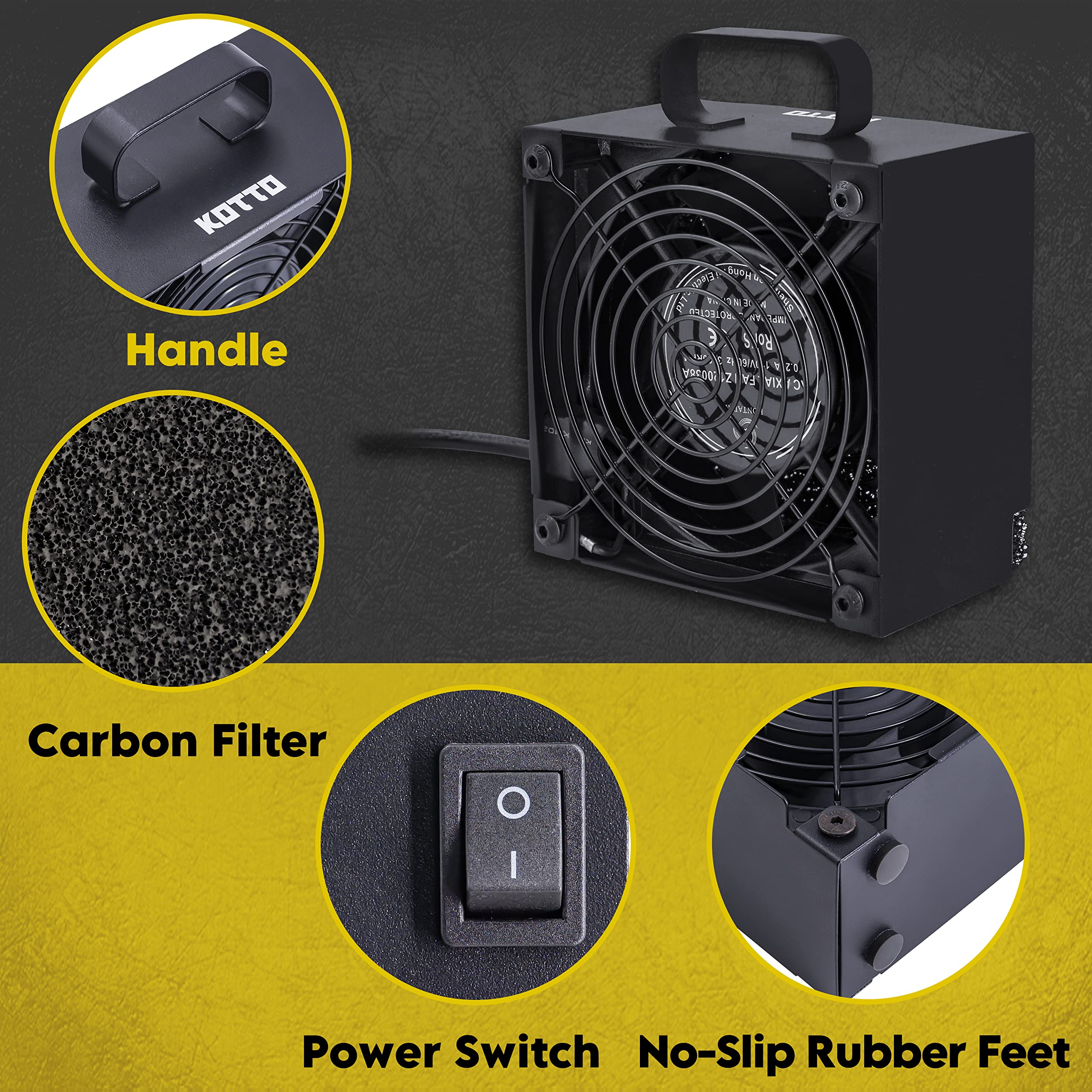 KOTTO Solder Smoke Absorber top view highlighting compact footprint
