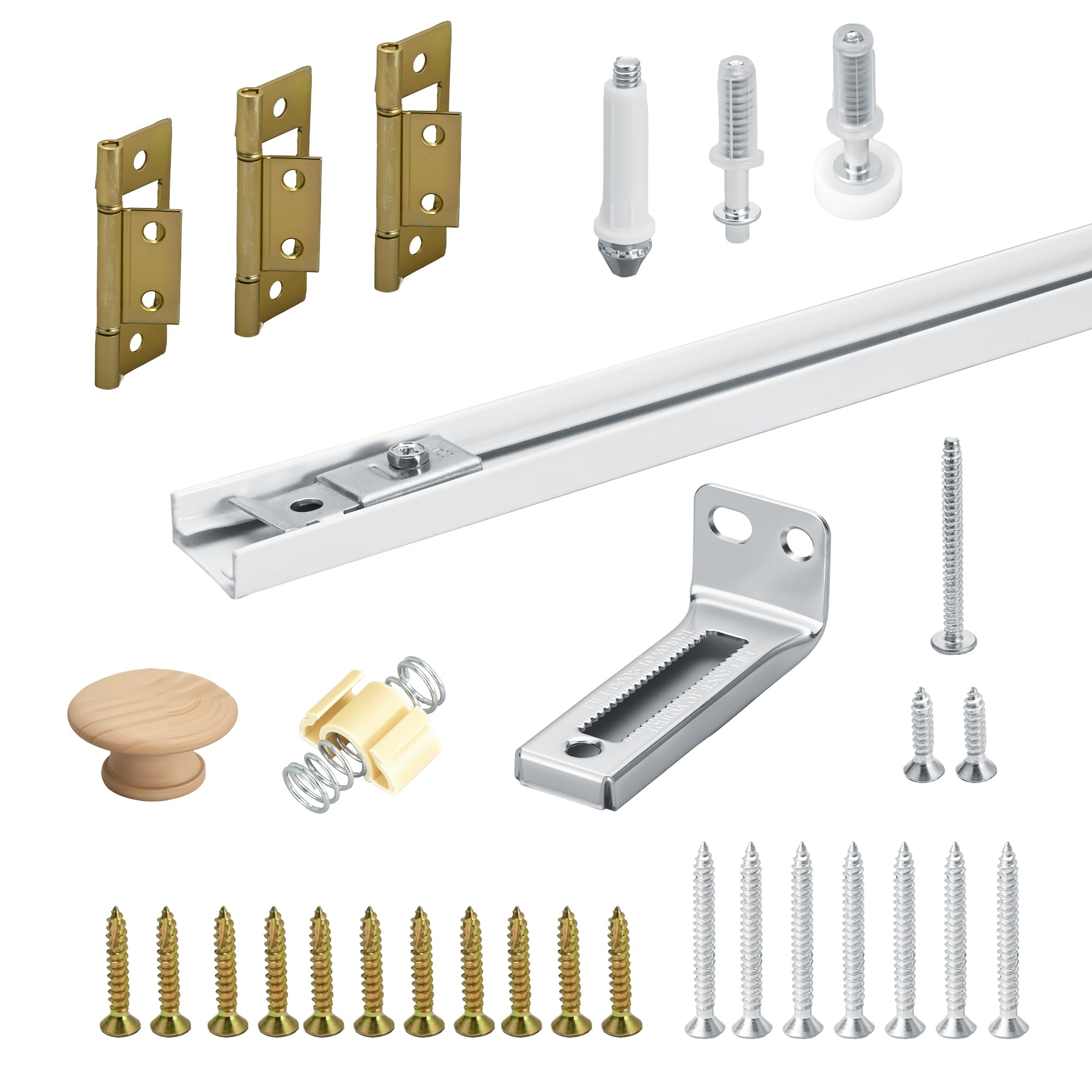 KOVOSCH 30-inch bifold door track provides durable support for closet doors.
