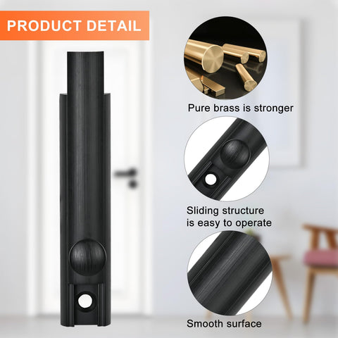 KOVOSCH concealed-slide bolt in black 3in demonstrates smooth operation for doors.