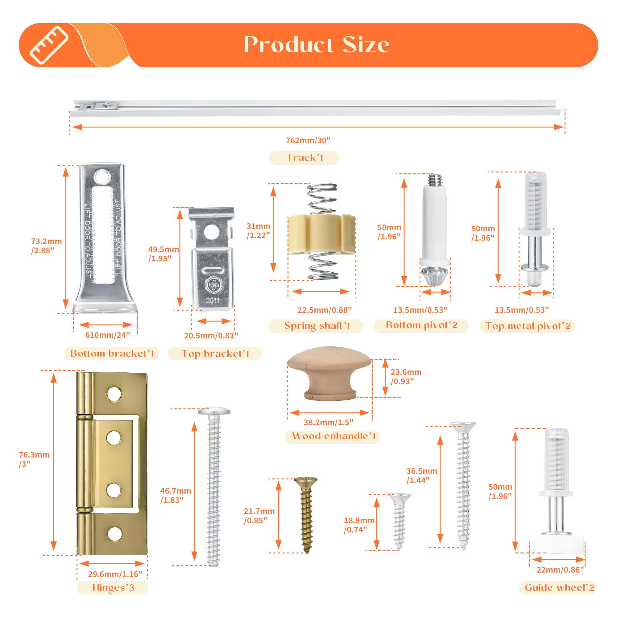 KOVOSCH top pivot and guide assembly demonstrates precise alignment for smooth operation.