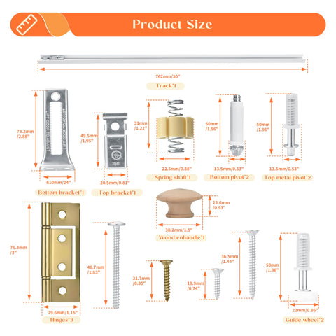 KOVOSCH top pivot and guide assembly demonstrates precise alignment for smooth operation.