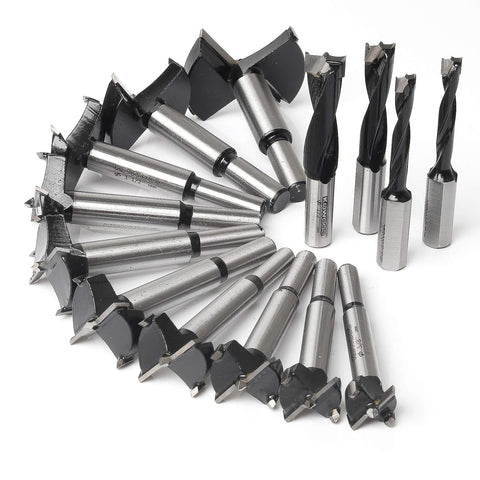 KOWOOD 14-piece Forstner set for pocket holes with clean results.
