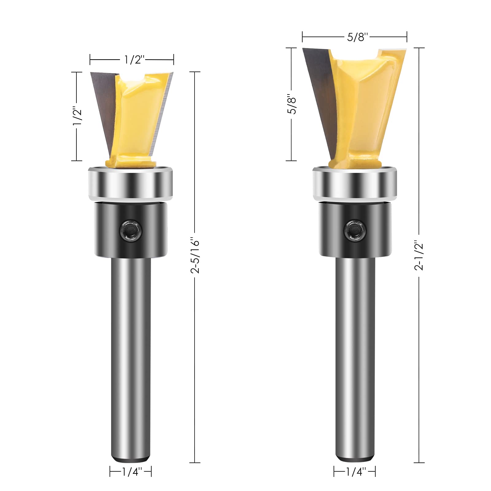 KOWOOD dovetail bit half-inch diameter offers accurate cuts.