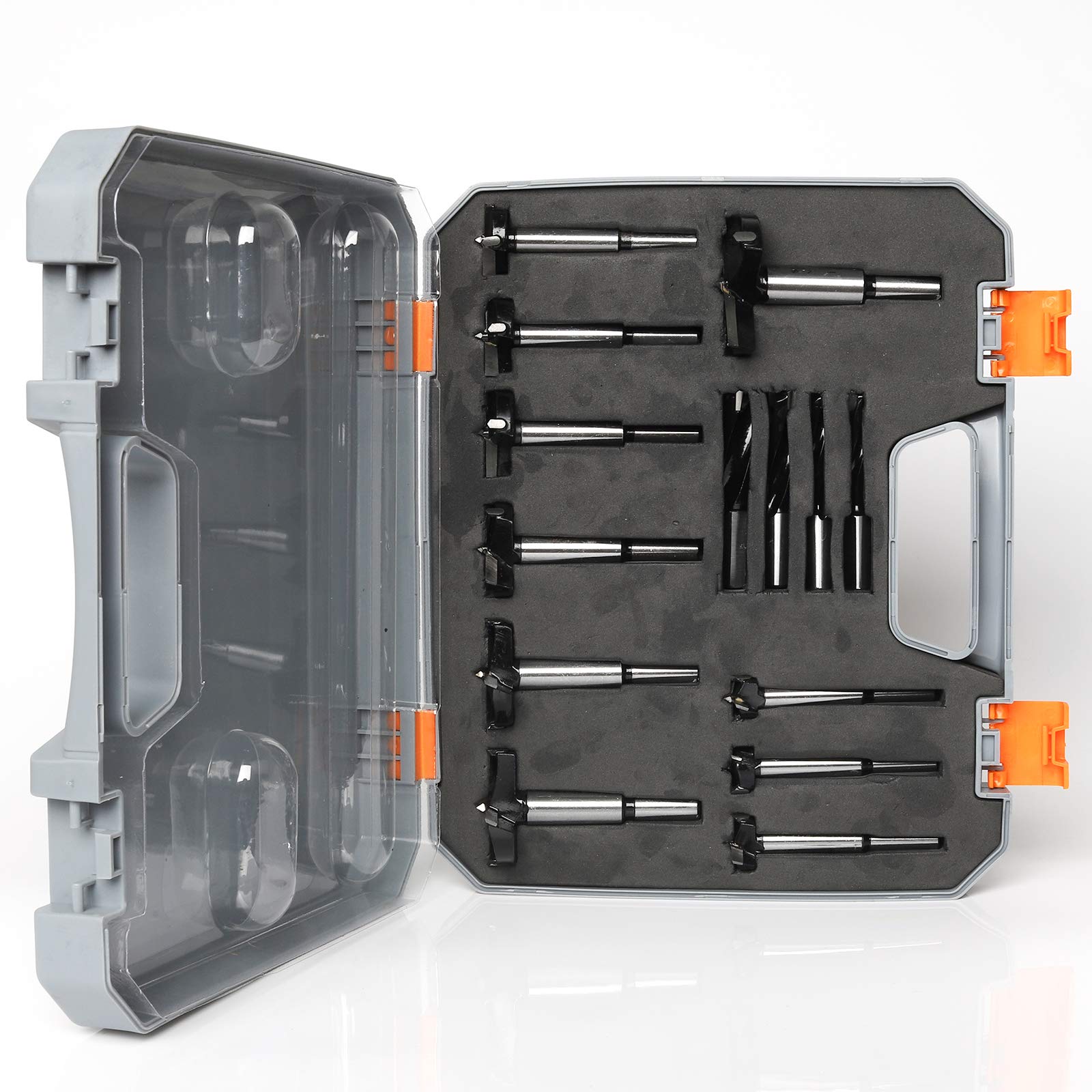KOWOOD Forstner bits drill through wood, plastic, and plywood with precision.