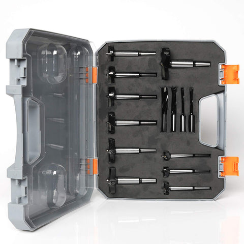 KOWOOD Forstner bits drill through wood, plastic, and plywood with precision.