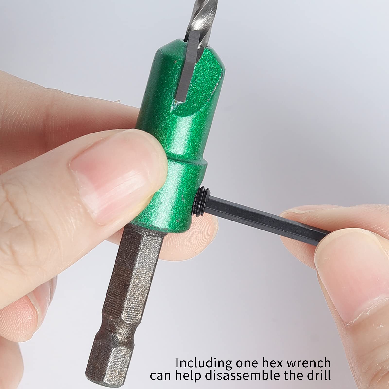 1/4 inch hex shank enables fast swaps with drills
