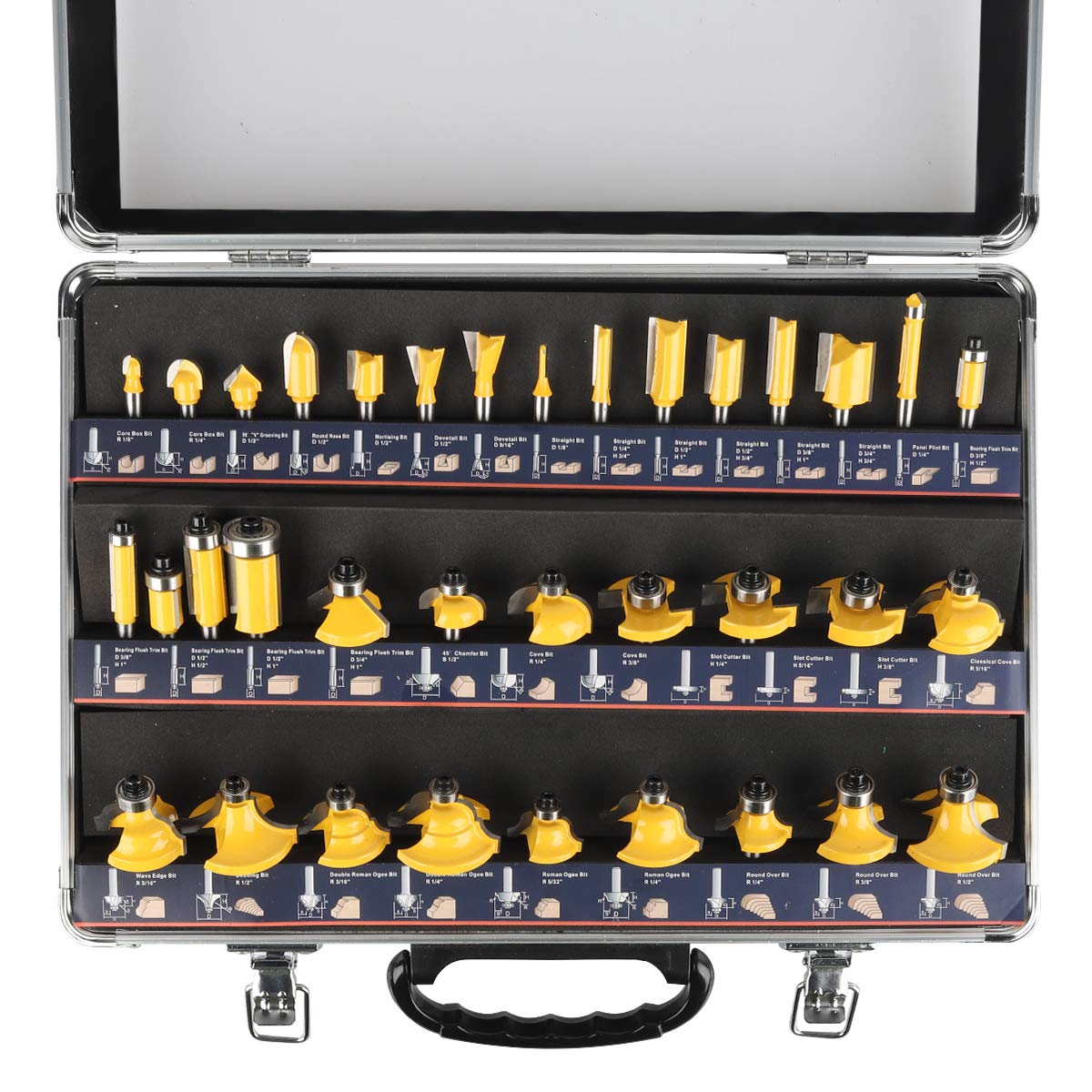 KOWOOD 1/4 inch shank router bits offer universal compatibility for many routers.