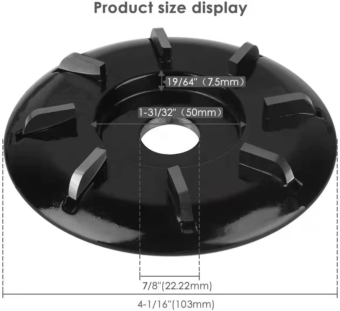 KOWOOD 103mm disc enables smooth curve milling with reduced vibration.