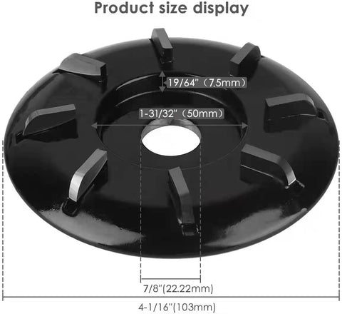 KOWOOD 103mm disc enables smooth curve milling with reduced vibration.