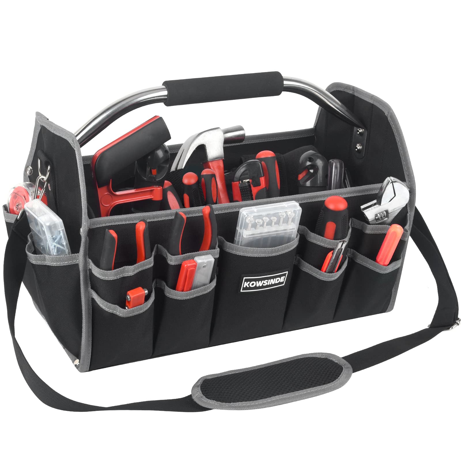 KOWSINDE 16-Inch Tool Bag open top design for quick tool access on the job