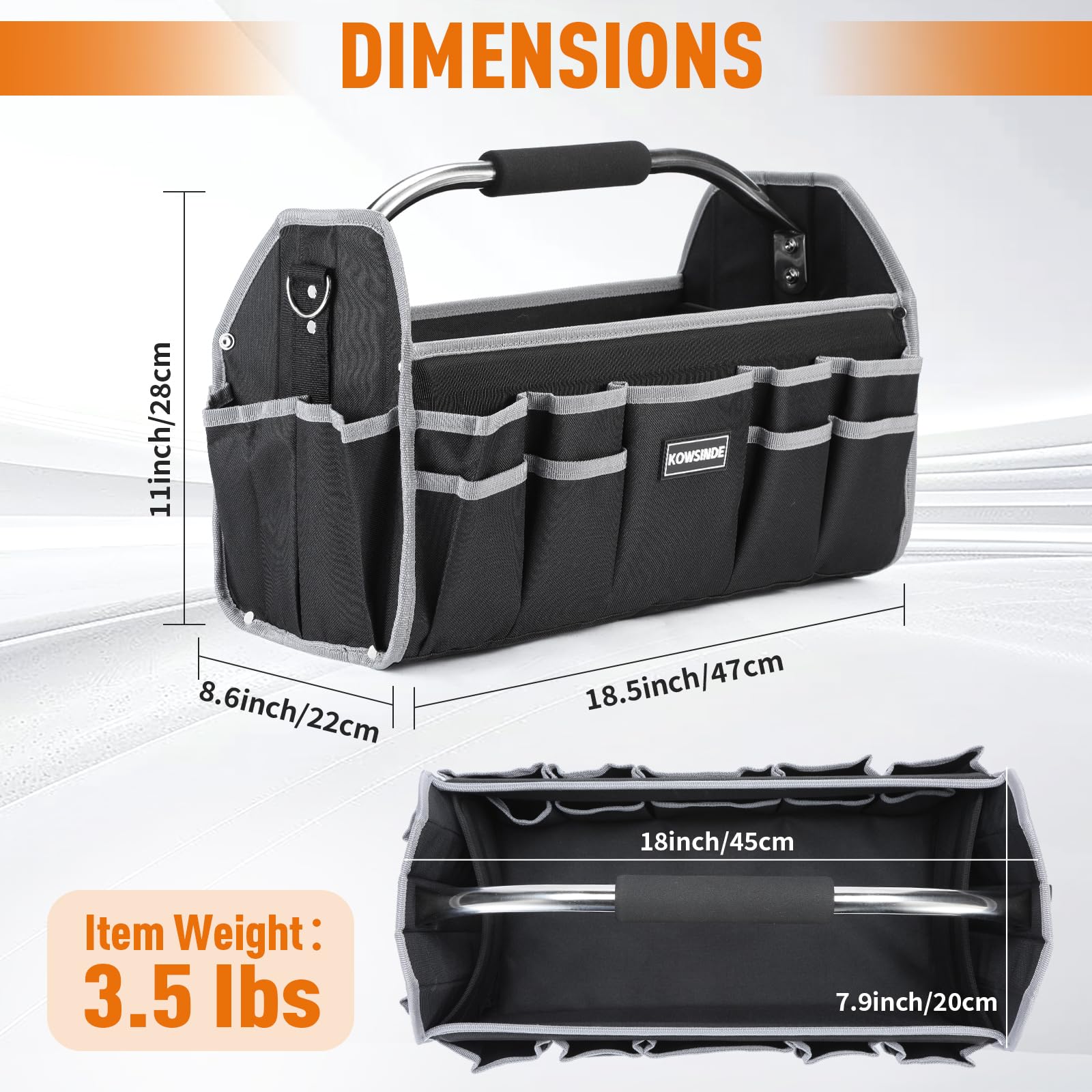 KOWSINDE 26-pocket layout keeps tools neatly organized for efficiency