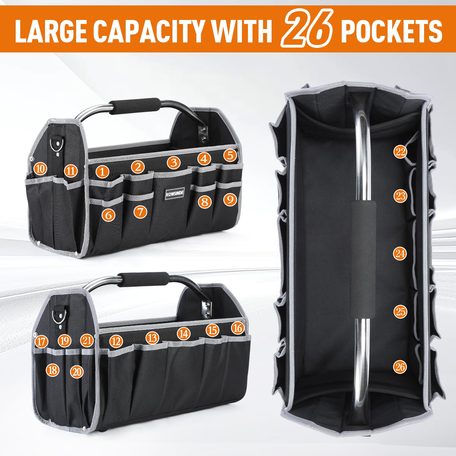 KOWSINDE foam-padded handle for comfortable carry on site