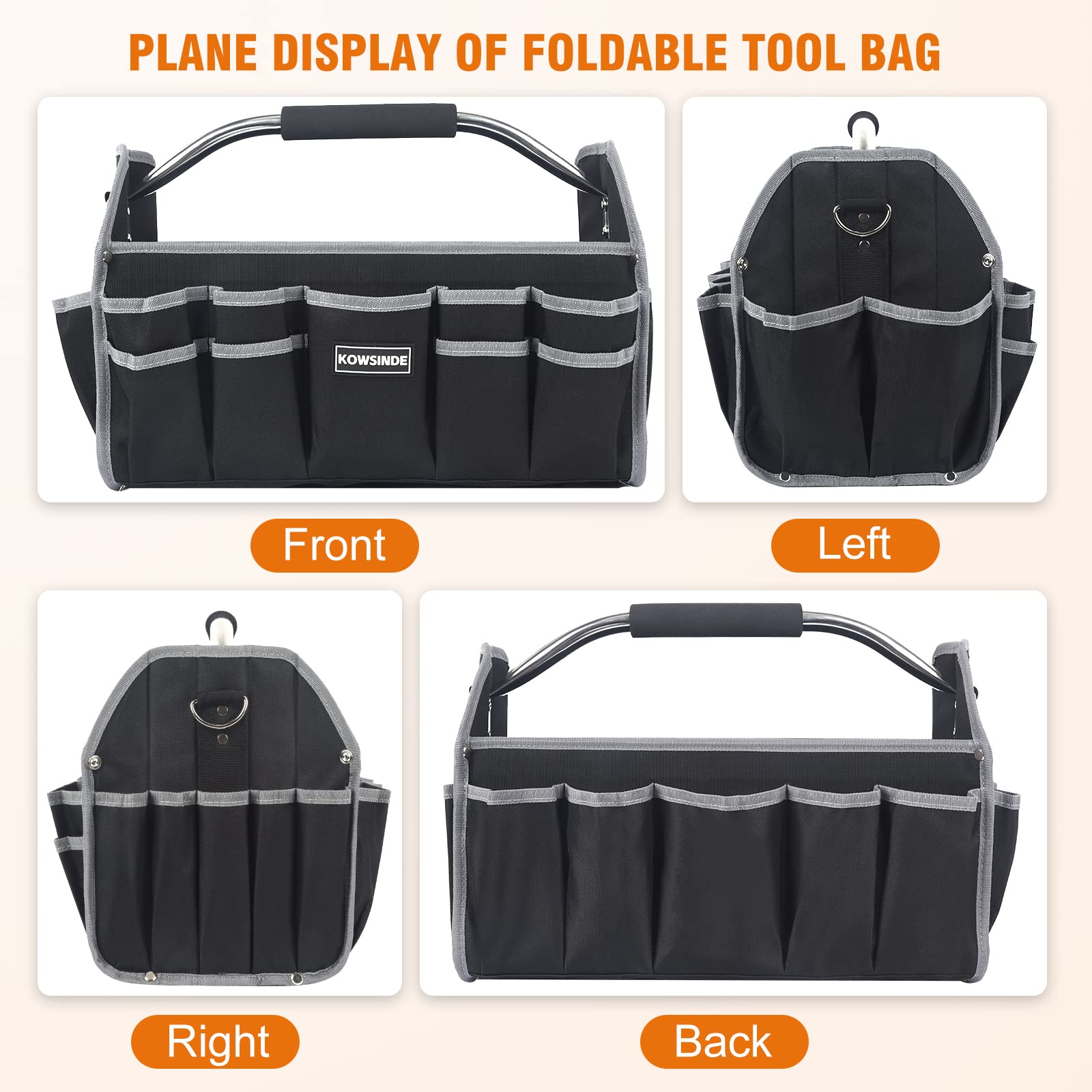 KOWSINDE removable shoulder strap adds versatility for transporting across site