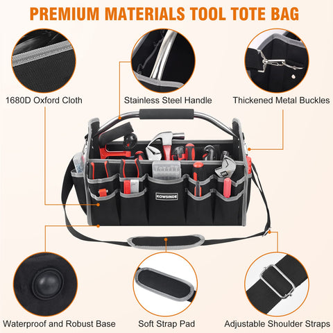 KOWSINDE steel handle and padded grip ease heavy loads during transport