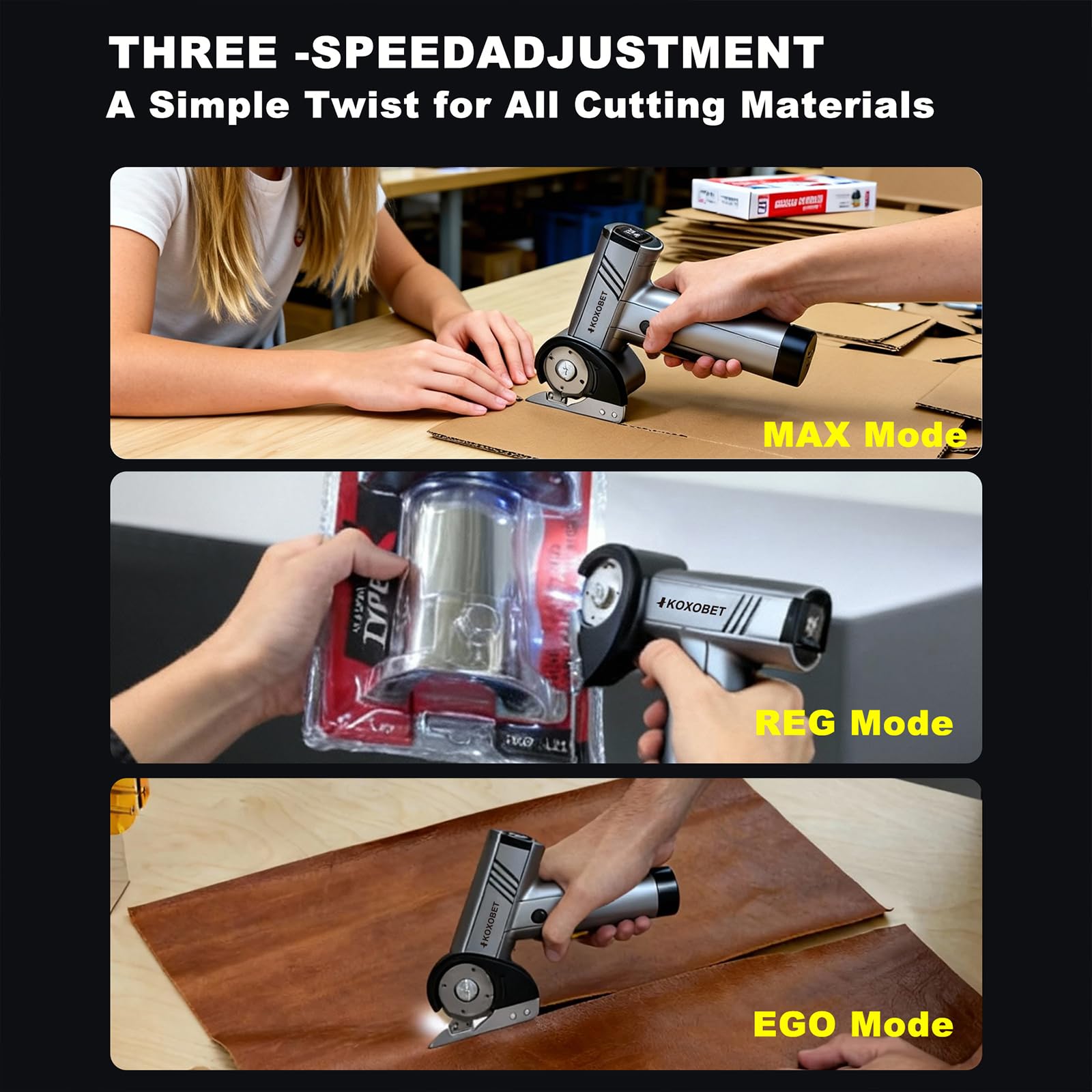 KOXOBET four speed control adapts to sewing, quilting, crafts and light metal tasks