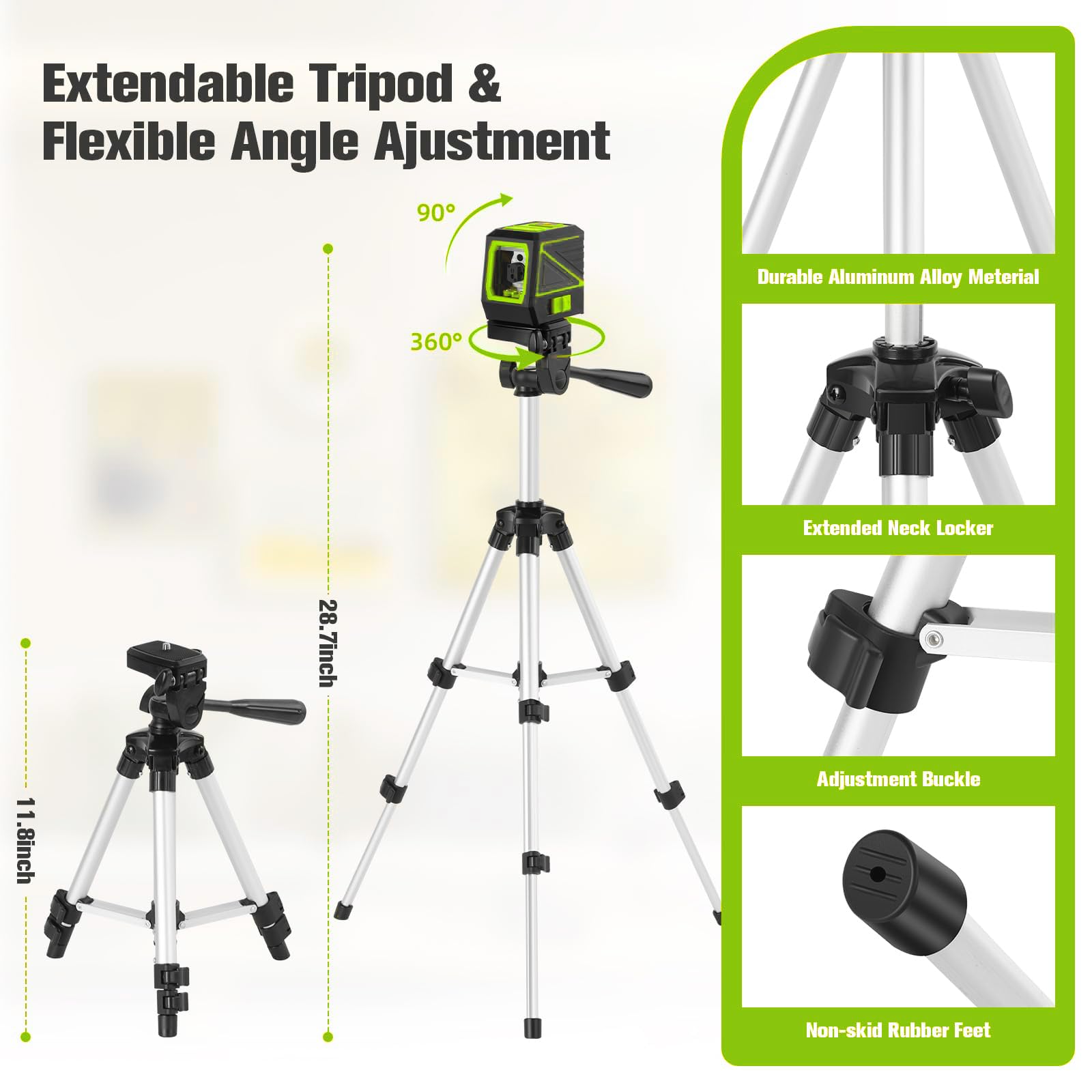 KOXOBET laser level in self-leveling mode for quick indoor alignment
