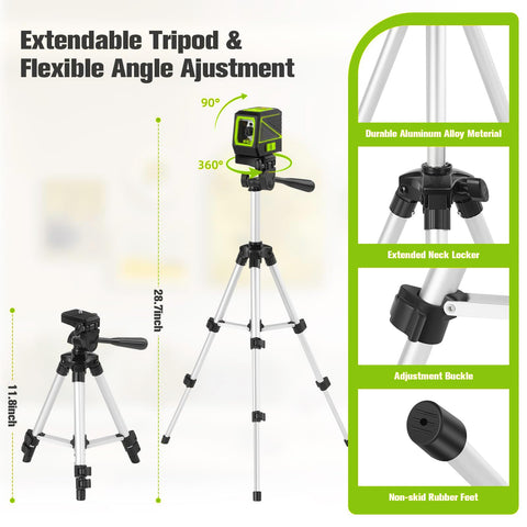 KOXOBET laser level in self-leveling mode for quick indoor alignment