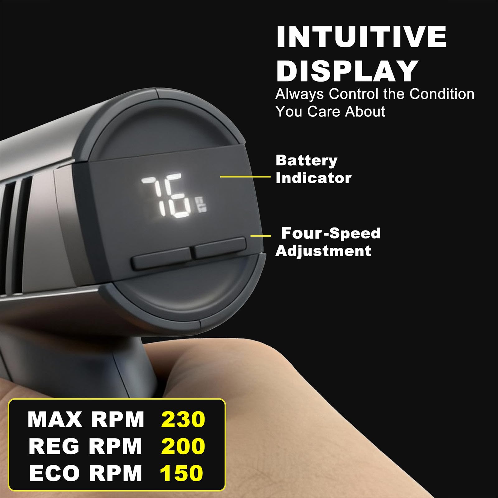 KOXOBET LED display shows battery and speed at a glance
