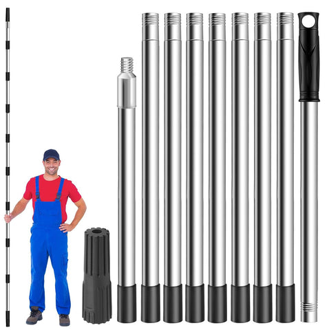 Koyata paint roller extension pole 11.8ft reach, enabling painting without ladders