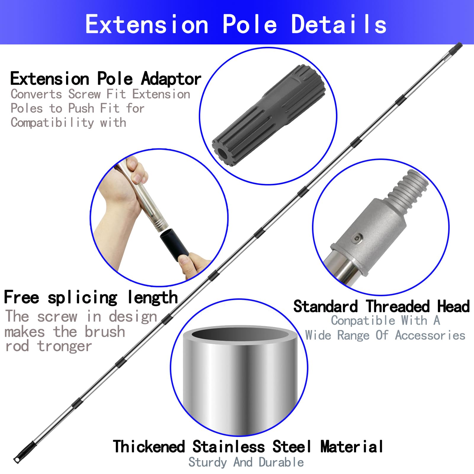 Koyata threaded end attachment fits rollers and other tools for versatility