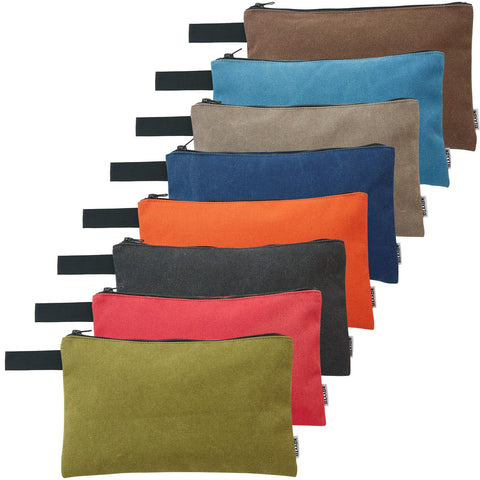 KOYYTO eight-pack canvas tool pouch showing rugged heavy-duty canvas for durable storage
