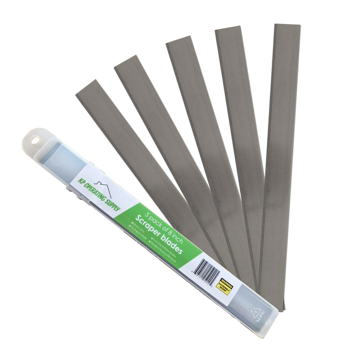KP Operating Supply 8-inch replacement blades pack with durable dual-sided blades for efficient flooring removal