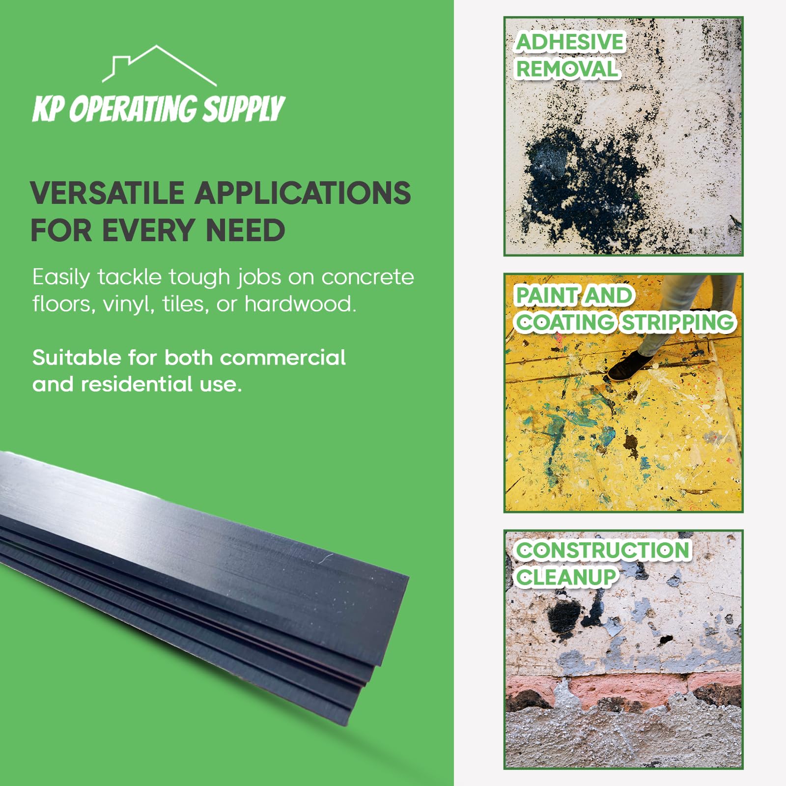 KP dual-sided blades stay sharp longer for repeated use